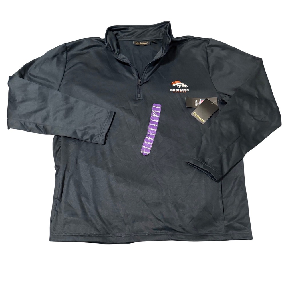 Denver‎ Broncos Dunbrooke 1/4 Zip Pullover Jacket Men's 2XL NFL Team Apparel